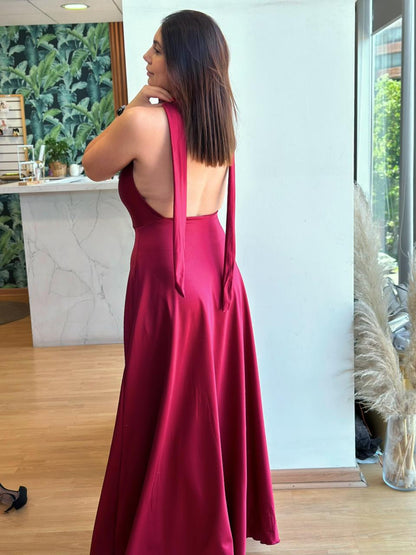 Vestido Luciana - Borgoña