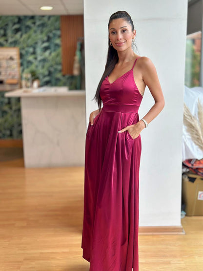 Vestido Mayorca - Borgoña