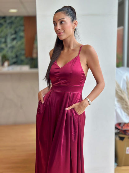 Vestido Mayorca - Borgoña