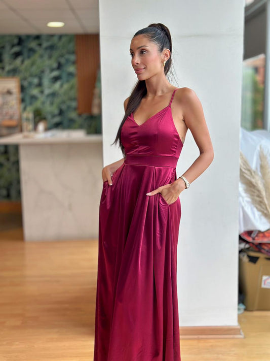 Vestido Mayorca - Borgoña