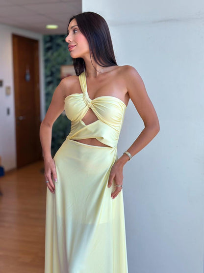 Vestido Nerea - Amarillo Pastel