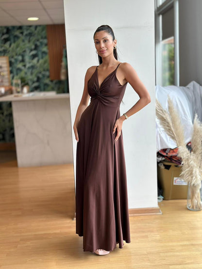 Vestido Lina - Café Chocolate