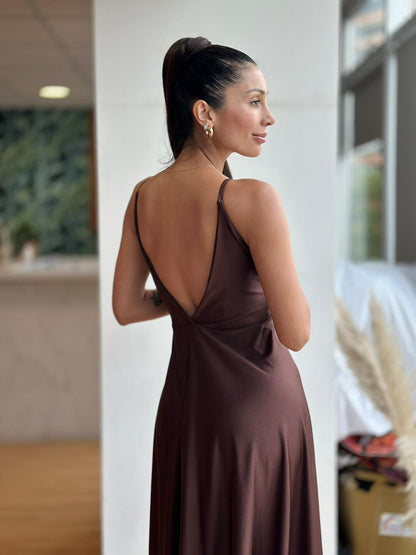 Vestido Lina - Café Chocolate