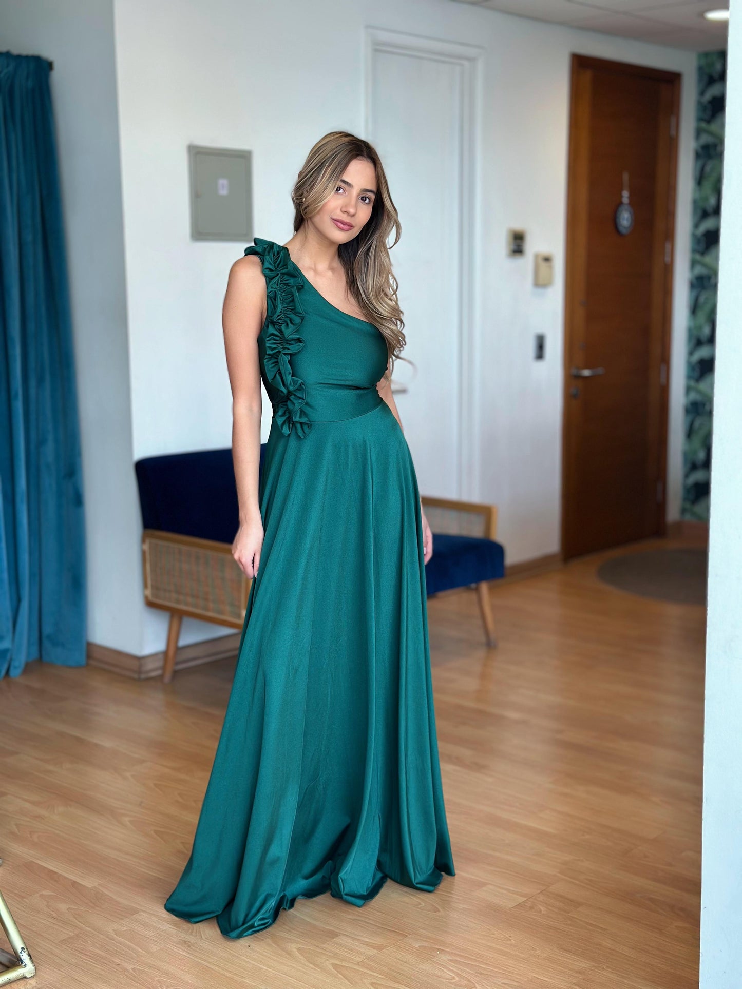 Vestido Pilar Verde Botella