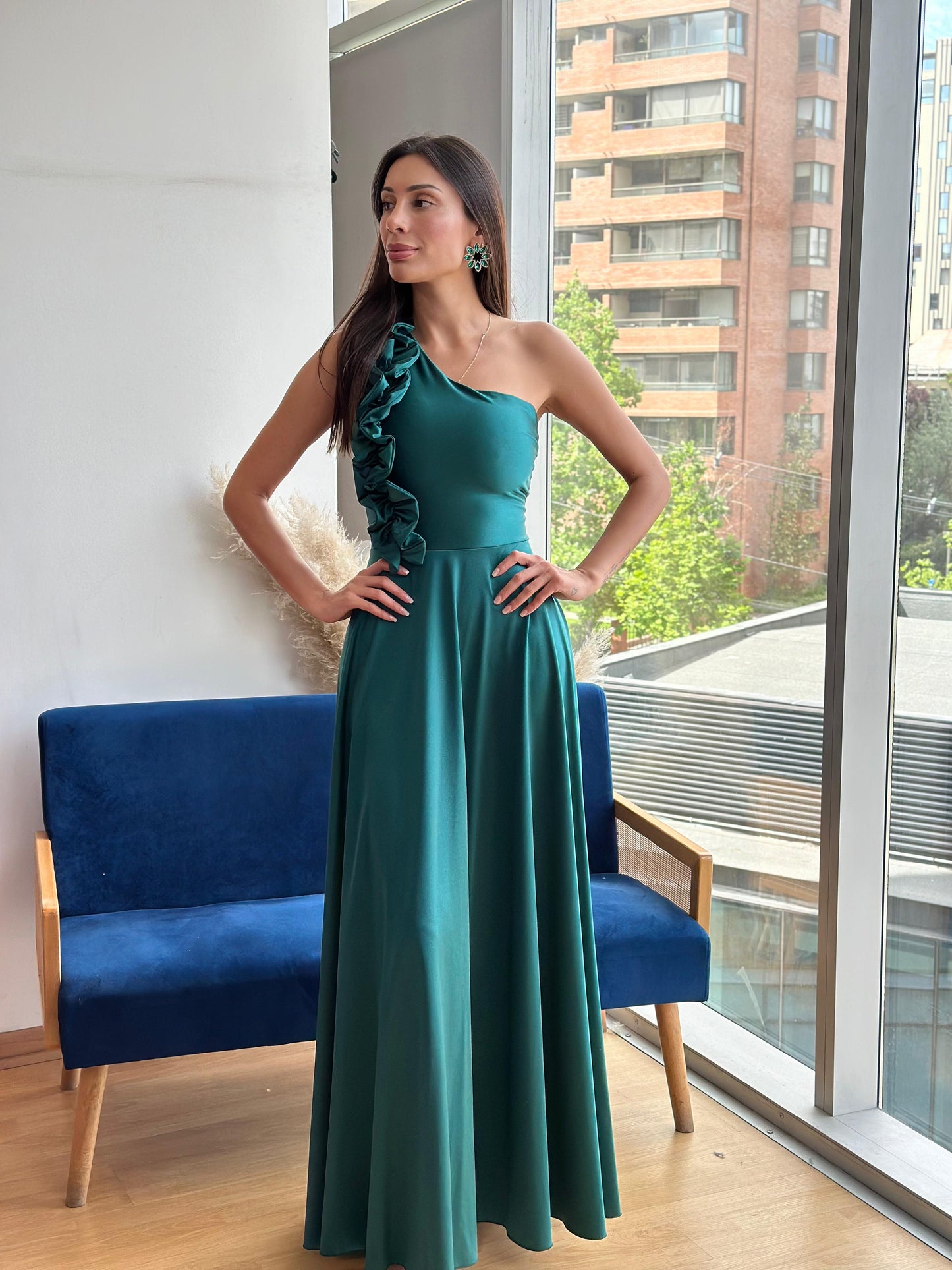 Vestido Pilar Verde Botella