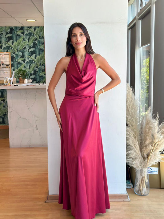 Vestido Luciana - Borgoña