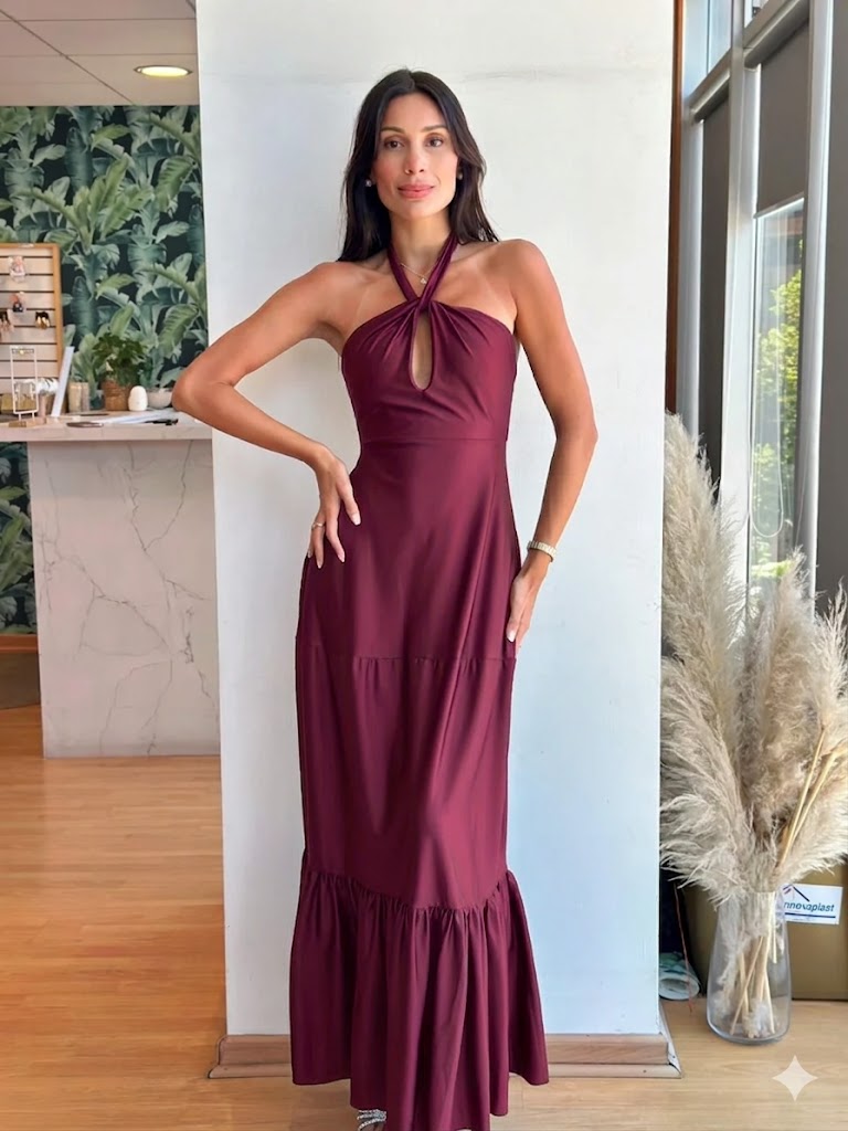 Vestido Asunción - Burdeo