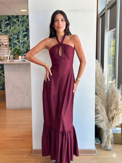 Vestido Asunción - Burdeo