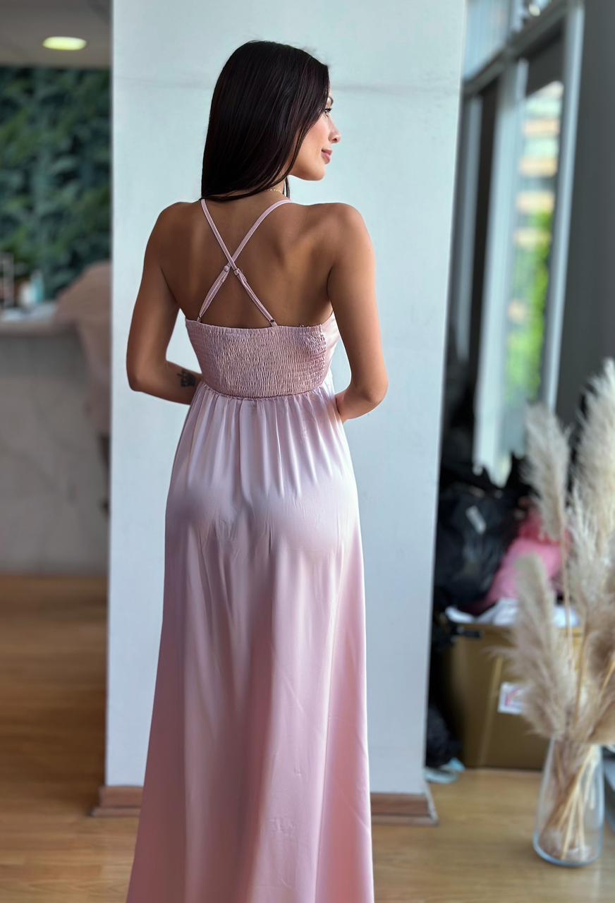 Vestido Cristina - Rosa Pastel