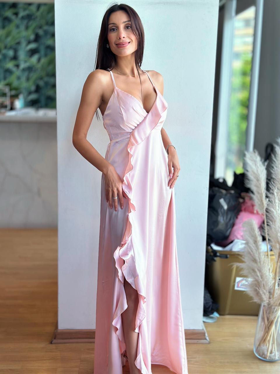 Vestido Cristina - Rosa Pastel